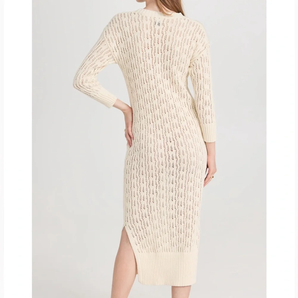 NWT NSF Georgina Crew Midi Sweater Dress in white. Size XL - Picture 4 of 8